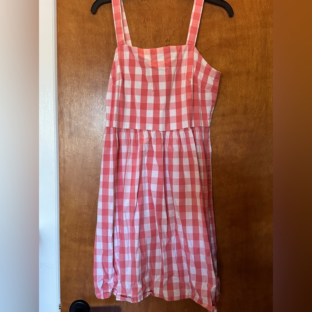 J. Crew Red and White Checkered Dress